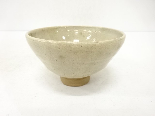 JAPANESE TEA CEREMONY / TEA BOWL CHAWAN / GRAY GLAZE / ARTISAN WORK